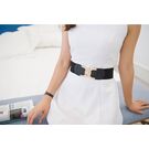 Женский ремень широкий, черный П0832