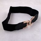 Женский ремень широкий, черный П0832