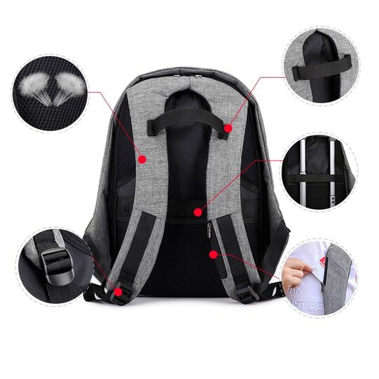 Рюкзаки для ноутбуков - Рюкзак для ноутбука OUBDAR, серый П0845