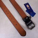 Чоловічий ремінь BISON DENIM, чорний П0852