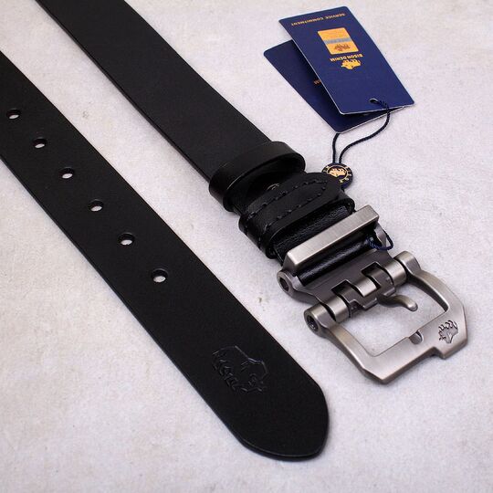 Мужской ремень BISON DENIM, черный П0853