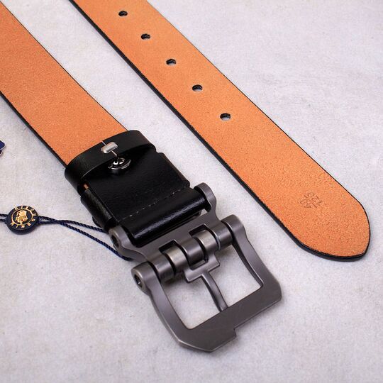 Мужской ремень BISON DENIM, черный П0853