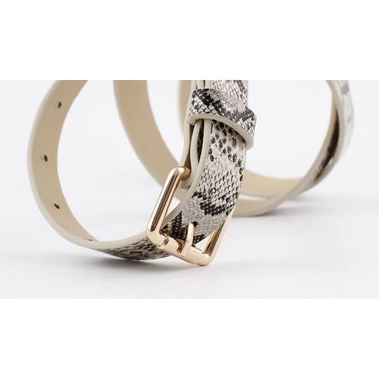 Жіночий ремінь LANSHITINA, білий П0859