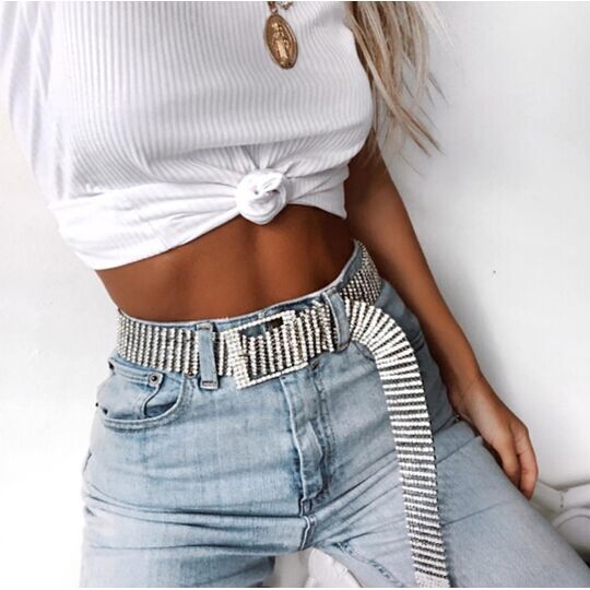 Женский ремень WANGSCANIS, с камнями П0860